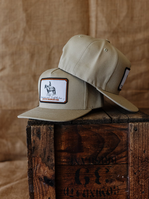 I Walk the Line - Western, Camel Western Trucker Cap, adjustable snapback, cotton acrylic tough fabric