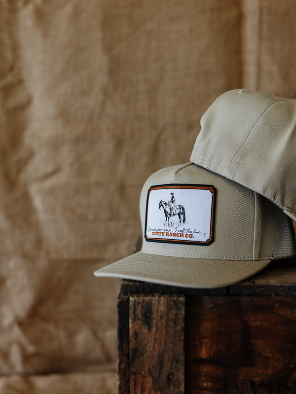 I Walk the Line - Western, Camel Western Trucker Cap, adjustable snapback, cotton acrylic tough fabric