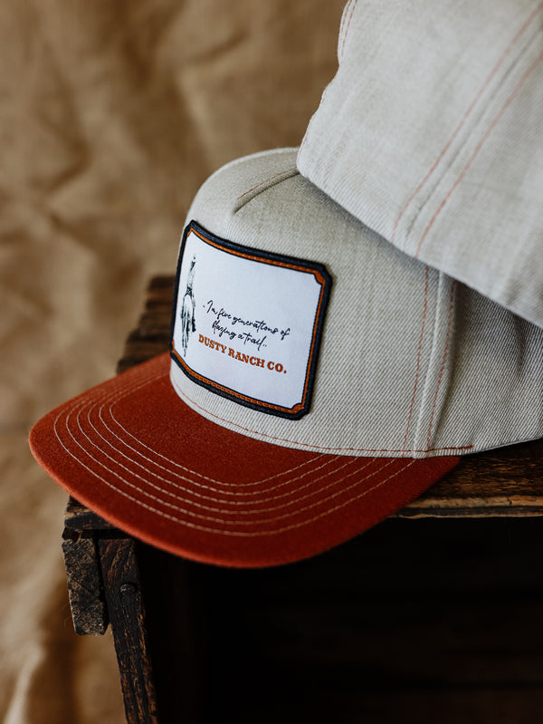 Blazing trails - Western, Cr�me merle and rust rucker Cap, adjustable snapback, cotton acrylic, tough fabric