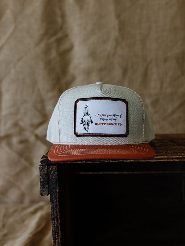 Blazing trails - Western, Cr�me merle and rust rucker Cap, adjustable snapback, cotton acrylic, tough fabric