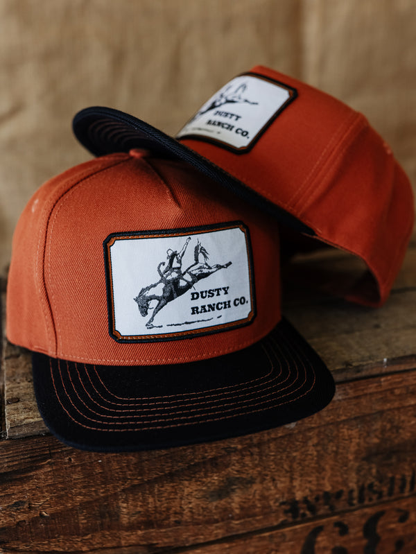 Rust Rider - Western Trucker Cap, Acrylic Cotton blend, adjustable snapback, cowboy style