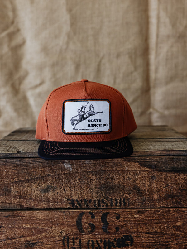 Rust Rider - Western Trucker Cap, Acrylic Cotton blend, adjustable snapback, cowboy style