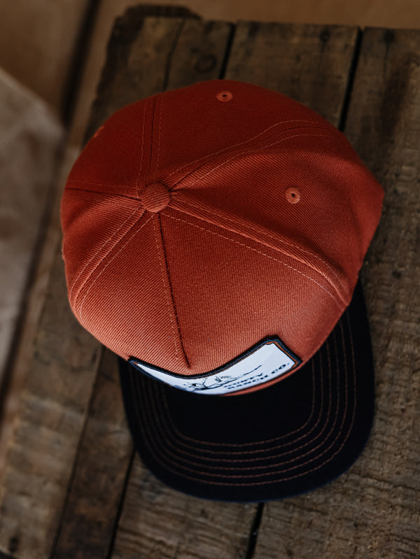 Rust Rider - Western Trucker Cap, Acrylic Cotton blend, adjustable snapback, cowboy style