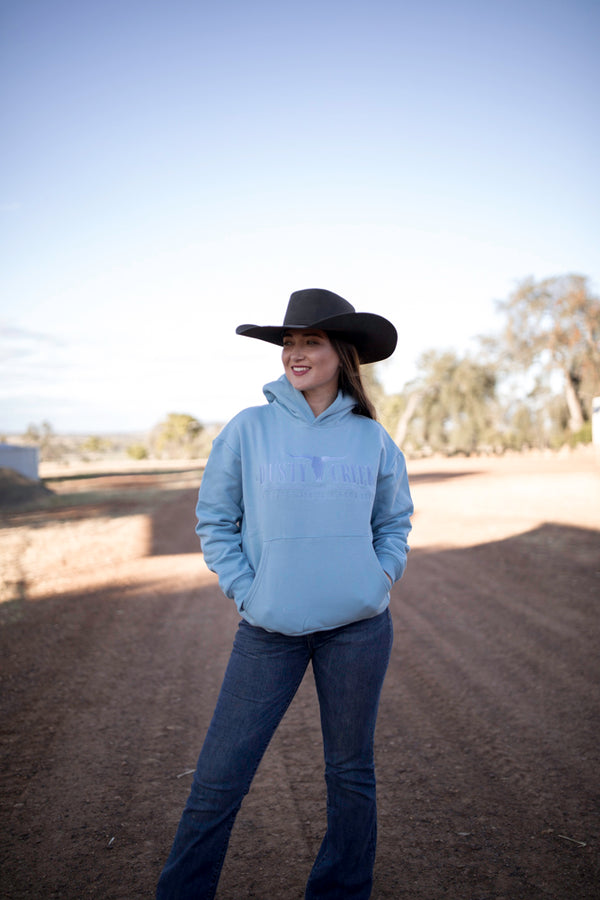 LADIES HOODIE in Dusty Denim