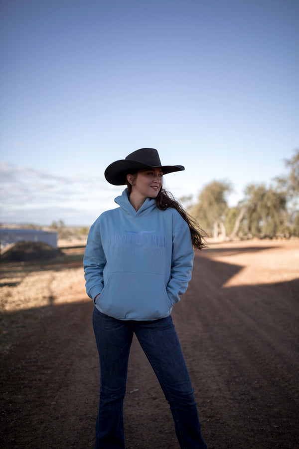 LADIES HOODIE in Dusty Denim