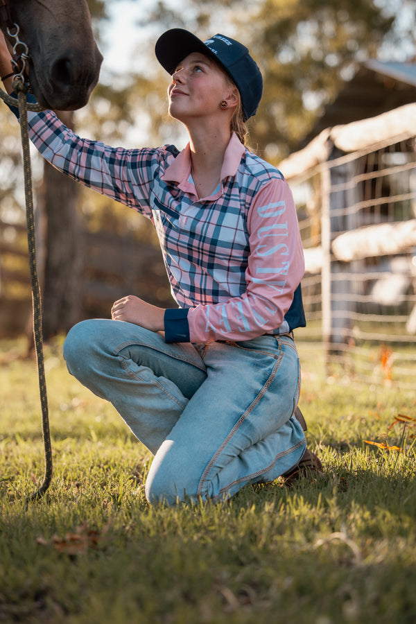 FISHING SHIRT UNISEX Peach Plaid