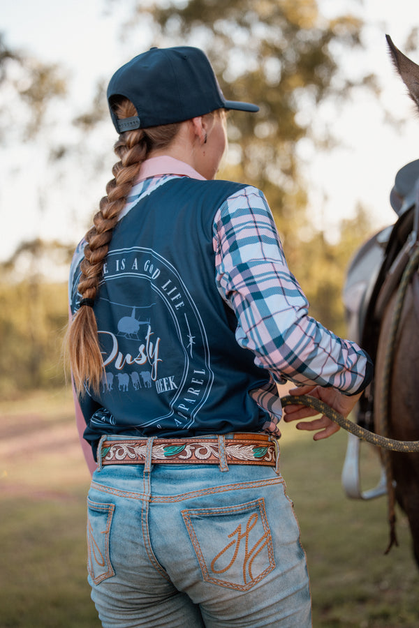 FISHING SHIRT UNISEX Peach Plaid