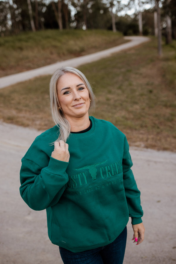 PULLOVER JUMPER in Emerald